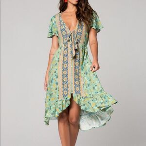 NWT Band of Gypsies Dublin Floral Surplice Dress